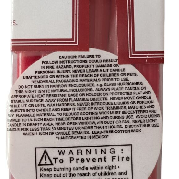 30 Mini Taper Candles Red Christmas Holiday Skinny EARL & WILSON Dripless NEW. - Picture 3 of 14